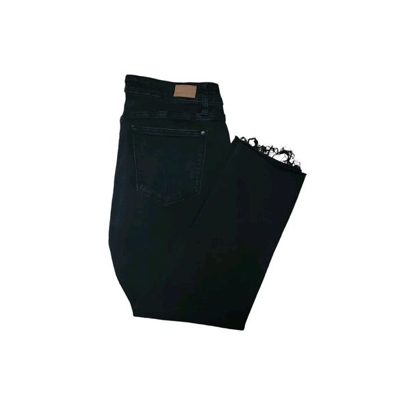 Judy Blue Denim - Judy Blue Slim Fit Jeans, High Rise, Distressed, Raw Hem Women’s 13/31